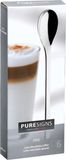 PURESIGNS ONE Extra Latte Macchiato Lepels – 6 stuks – Gepolijst RVS 18/10 – Zilver