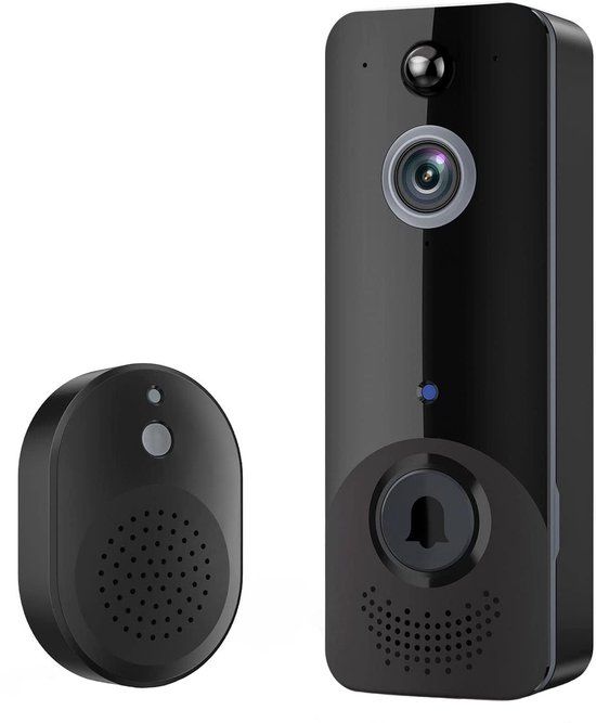 Gadgetplace Slimme Video Deurbel Draadloos met Gong - 1080P HD - Zwart
