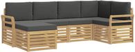 vidaXL Ensemble de canapé d'extérieur 6 pièces Polyester blanc et anthracite