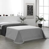 Martina Home Omkeerbare sprei, 100% polyester, grijs/zwart, bed van 105 cm
