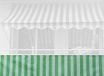 Angerer balkonbekleding, PE-weefsel, blokstrepen groen/wit 90 cm hoch, Länge: 6 Meter groen