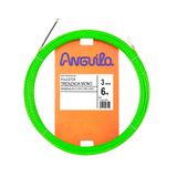 Anguila Max 7.3300.006 Speciale kabelgeleiding, polyester, gevlochten, 3 mm, 6 m en vaste klemmen met strik, groen