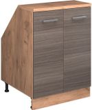 Vicco Rion Kast voor schuine wand – 60 x 81.6 cm met 2 deuren, kastromp 60 cm diepte Edel grijs