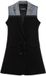 Desigual Damesjurk Potter Zwart Mouwloos Geruit Kort Polyester S