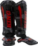 King Pro Boxing Shogun Series 3 Kickboks Scheenbeschermers Camo Rood