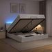 Prolenta Maison Exclusive - Lit Ottoman avec matelas et éclairage LED, gris clair, 140 x 200 cm, revêtement en velours