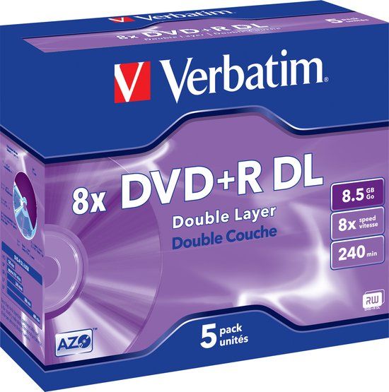 Verbatim DVD+R Double Layer - 8.5GB - 5-pack