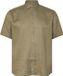 s.Oliver Olijfgroen Linnen Hemd Lange Mouw Regular Fit 4XL