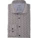 OLYMP No. Six 24/Seven Super Slim Jersey overhemd bruin, Bedrukt
