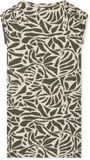 Schiesser Dames nachthemd Selected Premium olijfgroen zebraprint mouwloos 42