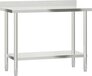 vidaXL Keukenwerktafel - met spatscherm - 110x55x93 cm - roestvrij staal