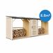 Timbela M986 - LP SmartSide Double Wood Storage with Enclosed Storage Space - Beige