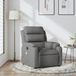 vidaXL Fauteuil de massage - gris foncé - tissu
