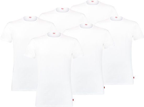 Levi's 3-pack heren T-shirt wit M