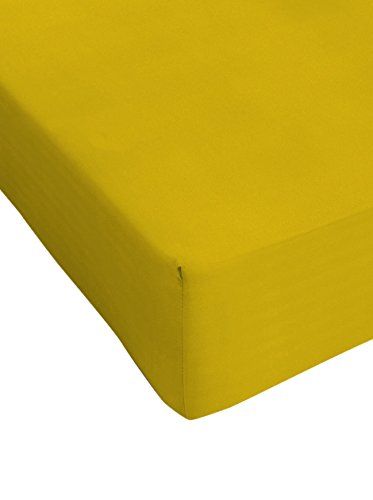 Max color Bedlaken 25cm hoek - Mosterd - Klein dubbelpak