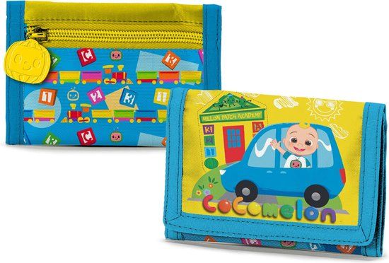 Cocomelon Portemonnee Junior 8 X 13 Cm Polyester Blauw/groen