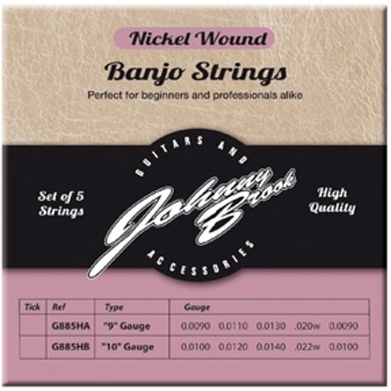 Johnny Brooks Set van 5 Nickel Wound Banjo Snaren