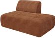 Vente-unique Chaise longue droite en velours côtelé fin - Terracotta - Maison Céphy POGNI