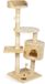 HomeShopXL Arbre à chat – Arbre à chat avec jouet et plateforme – Poteau griffoir en sisal – 116 cm Beige