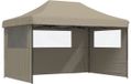 VidaXL Partytent 440 x 292 x 315 cm taupe met zwarte frame