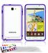 MUZZANO Original "Hybrid" Bumper Case met 3 Ultra Clear Screen Protective Film voor Samsung Galaxy N7000 - Paars