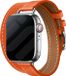 Strap-it Double Tour leren bandje - Oranje - Geschikt voor Apple Watch - 44mm / 45mm / 46mm / 49mm