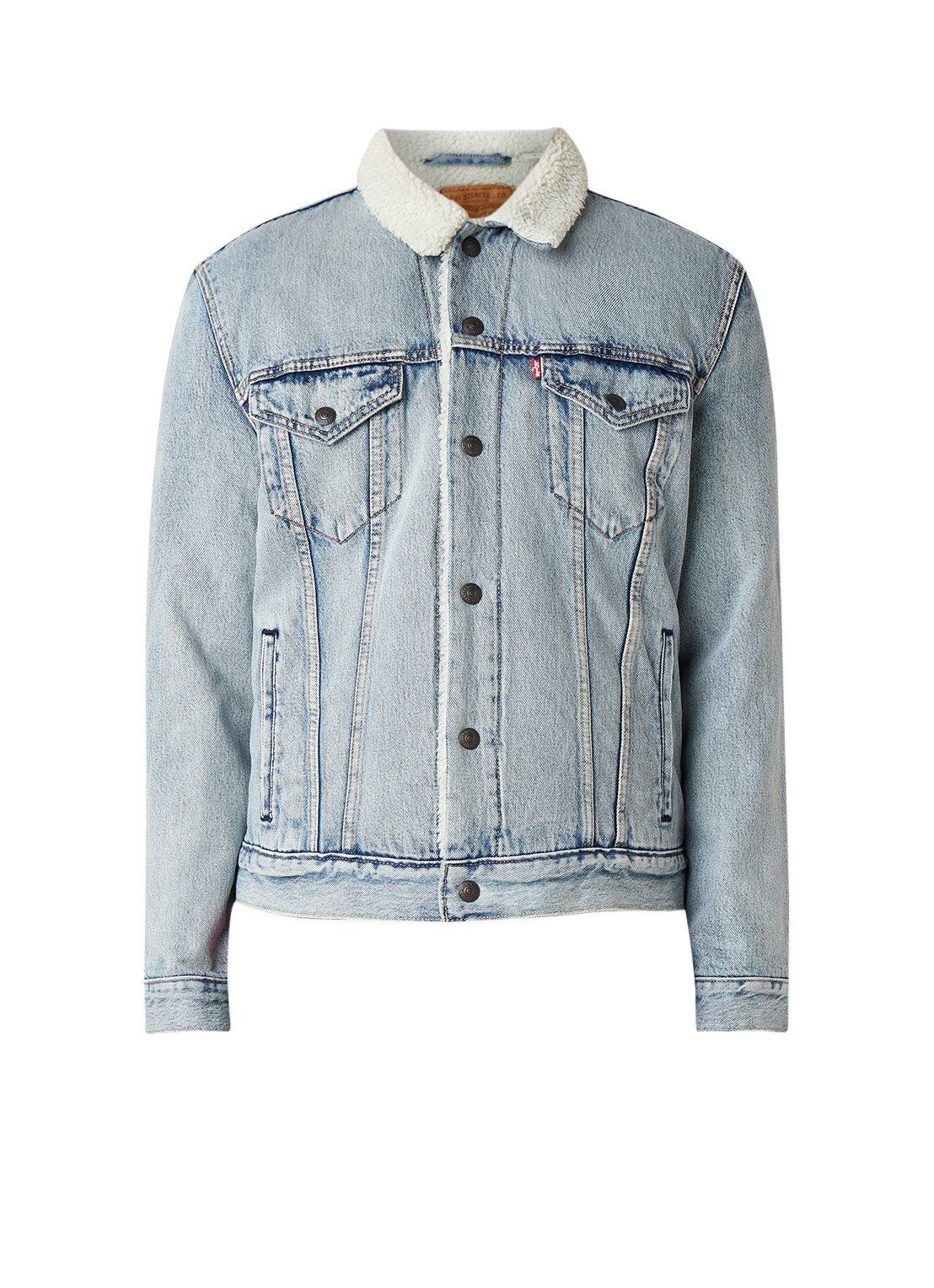 Levi's Trucker denim jack met teddyvoering - 5400599374325