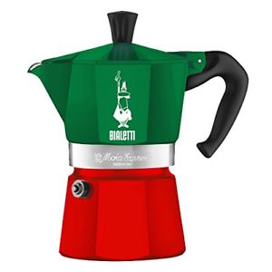 Bialetti Moka Express - Moka Pot - 3 Cups - Green/Red