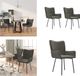vidaXL Eetkamerstoelen 2 stuks fluweel donkergrijs