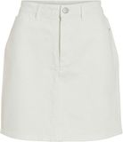 VILA VIKAJA JAF DENIM SKIRT- NOOS - Dames - Rokken - Maat 42 - Katoen/Elastaan - Denim - Kort - Casual - Vrouwen - Cloud Dancer