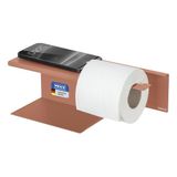 WENKO Turbo-Loc Toiletrolhouder met plank Mod. Lizan Bruin