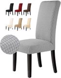 Azomor® Housse de chaise élastique gris argenté lot de 2