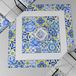 PETTI Artigiani Italiani - Middenstuk, tafelloper in de keuken, modern middelpunt in digitale druk, Vietri blauw, 100% Made in Italy
