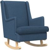 vidaXL Schommelstoel Blauw 62 x 80 x 85 cm Stof