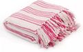 vidaXL Plaid strepen 220x250 cm katoen roze en wit
