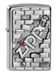 Zippo Unisex Adult Wall Emblem Windproof Pocket Lighter Chrome