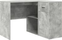 vidaXL Hoekbureau met lades, betonkleur, 102 x 88 x 75 cm