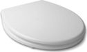 Unyqoos® abattant de toilette, blanc, abattant de toilette universel en plastique PP brillant, 40,4 x 36,4 x 17 cm, 3 kg, facile à nettoyer