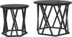 vidaXL Bijzettafel Zwart Eiken 50 x 50 x 40 cm