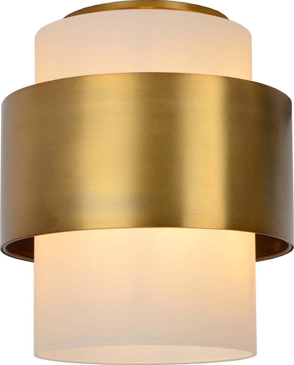 Lucide FIRMIN Tafellamp - Ø 20 cm - Mat Goud - Glas
