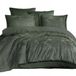 Palmore housse de couette en satin de coton jacquard 220x200cm Vert foncé