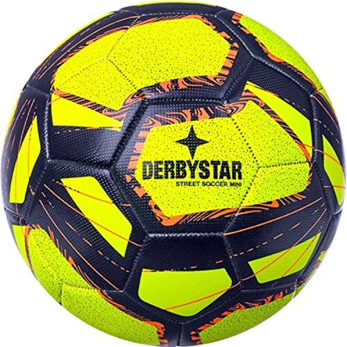 Derbystar Mini Street Soccer Voetbalballen, geel, blauw, oranje