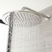 Pommeau de douche rond 20 cm acier inoxydable métal brossé style moderne