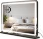 Bol Miroir de maquillage avec lampes LED dimmables et fonction mémoire - 80x57 cm
