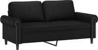 vidaXL Tweezitsbank 140 cm Kunstleer Zwart