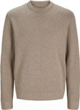 Jack & Jones Trui Jprblamilano Stitch Knit Crew Neck 12259666 Greige/melange Mannen Maat - XXL