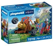 PLAYMOBIL 72115 Canon des chevaliers du Lion, Adventure les chevaliers, 34 pièces, dès 4 ans