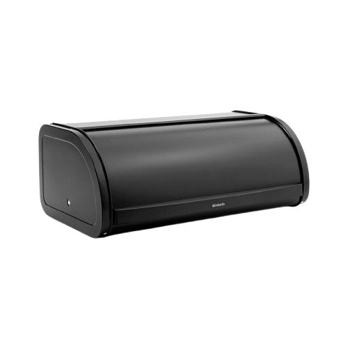 Brabantia Broodtrommel - Rechthoekig - Zwart Staal - 44.5 cm