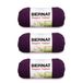 Bernat Super Value Garen, paars (Mulberry), 3 stuks, 198 g, acryl - #4, medium (kamgaren), 389 meter, voor breien en haken
