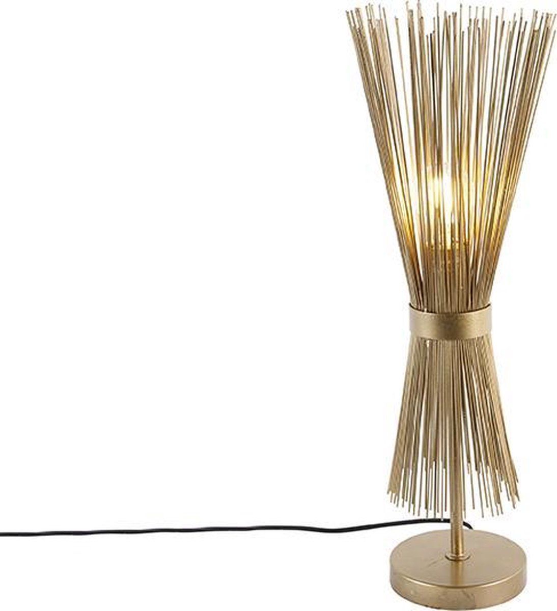 QAZQA Broom Tafellamp - Landelijk - Goud/Messing - E27